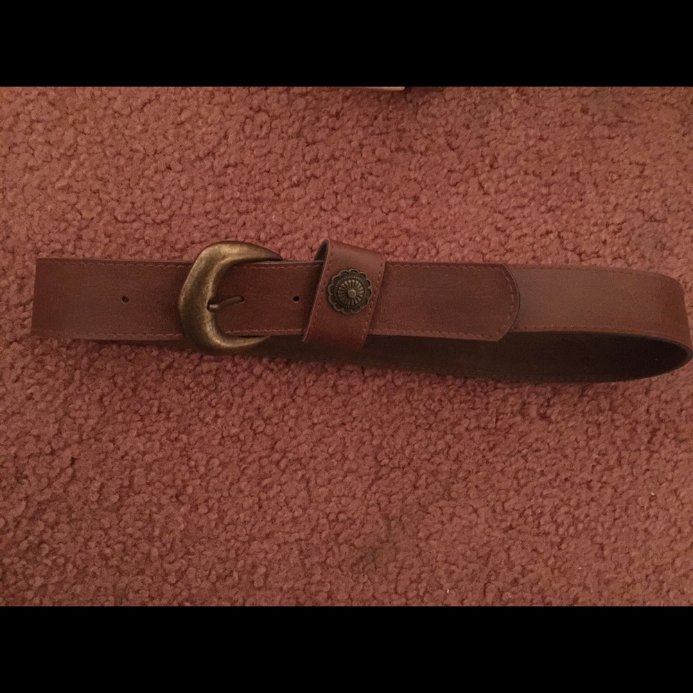 Brown Leather Women's Belt